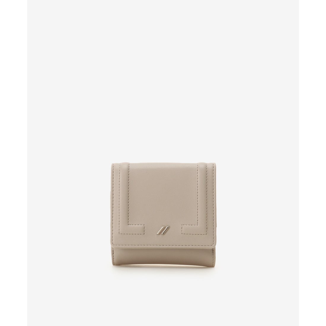 サマンサベガ SAMANTHAVEGA シンプルパンチングロゴBOX折財布 (グレー)