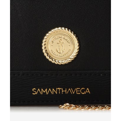 サマンサベガ SAMANTHAVEGA シンプルゴールドコインパスケース (ブラック)｜詳細画像