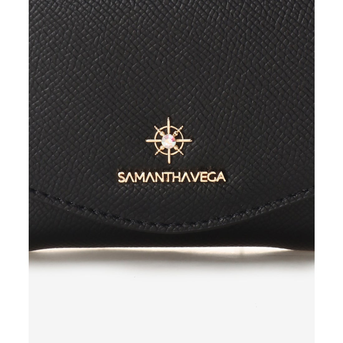 サマンサベガ SAMANTHAVEGA ビジューアーチ折財布 (ブラック