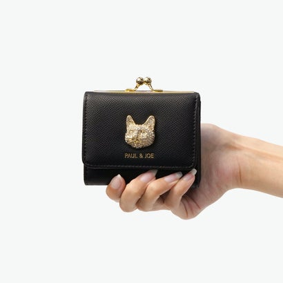 財布 レディース コンパクト 三つ折り がま口 三つ折り財布 お札が折れない ミニ財布 おしゃれ カワイイ かわいい 合皮 猫 ネコ CAT BIJOU 口金ミニ財布 PJA-W1462 （PINK）｜詳細画像