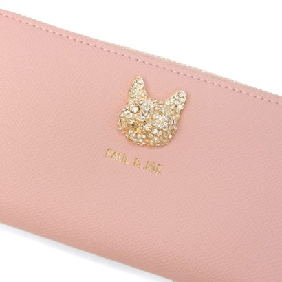 長財布 レディース 財布 ブランド 大容量 かわいい 可愛い おしゃれ 上品 ラウンドファスナー 小銭入れ カード沢山 猫 ネコ CAT BIJOU ラウンド束入れ PJA-W1461 （PINK）｜詳細画像
