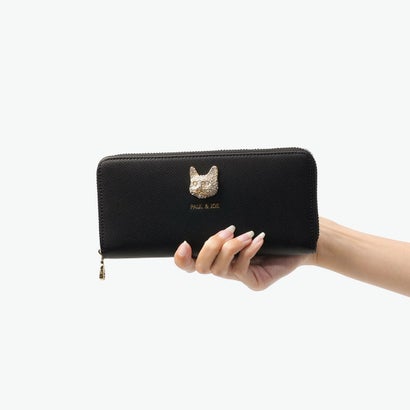 長財布 レディース 財布 ブランド 大容量 かわいい 可愛い おしゃれ 上品 ラウンドファスナー 小銭入れ カード沢山 猫 ネコ CAT BIJOU ラウンド束入れ PJA-W1461 （PINK）｜詳細画像