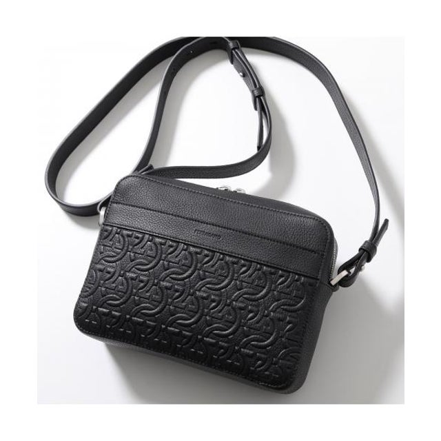 FERRAGAMO ショルダーバッグ 24 1363 レザー ガンチーニ （001/NERO-ブラック）