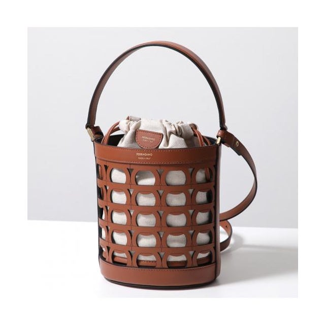 FERRAGAMO ショルダーバッグ 22 0970 バケットバッグ （002/NEW-COGNAC/ブラウン）