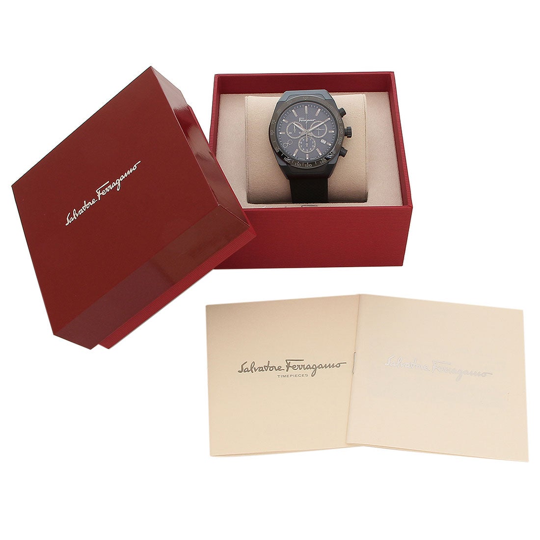 Salvatore Ferragamo 腕時計 メンズ SFHR00220 フェラガモ クオーツ ネイビーxブラック アナログ表示