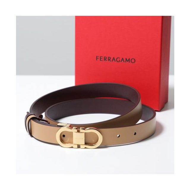 FERRAGAMO リバーシブルベルト 230294 ダブルガンチーニ （003/LIGHT-CAMEL）