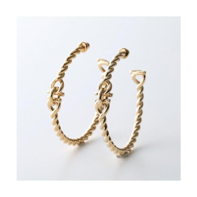 FERRAGAMO フープピアス 760995 ダブル ガンチーニ （795101/001/ORO-ゴールド）