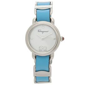 【2年保証】フェラガモ FERRAGAMO 時計 レディース バリナ 22mm クォーツ ホワイト ブルー FERRAGAMO SFHT01322 レザー （ホワイト）