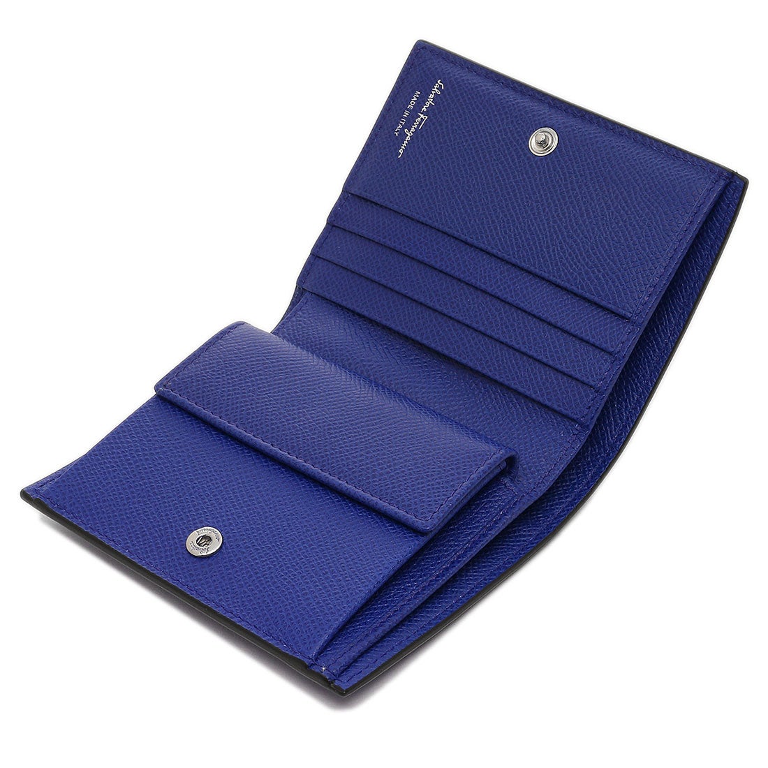フェラガモ FERRAGAMO 二つ折り財布 ガンチーニ コンパクト財布 ブルー レディース FERRAGAMO 22D780 0762904  （LAPIS）