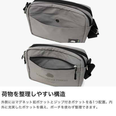 ショルダーバッグ レディース ナイロン 小さめ 旅行 斜めがけ 軽量 ミニショルダー 撥水 整理収納アドバイザー監修 オーガナイザーショルダーバッグ 251-KESF386 （B.ピンク）｜詳細画像