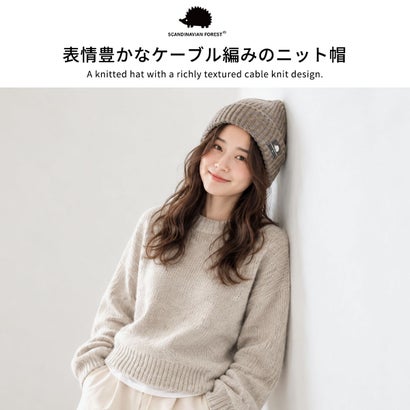 ニット帽 レディース 秋冬 秋 冬 おしゃれ ブランド 可愛い シンプル 防寒 暖かい ビーニー ニットワッチ ロゴ 帽子 ミックスニットワッチ 251-TTSF009 （ミックスブルー）｜詳細画像