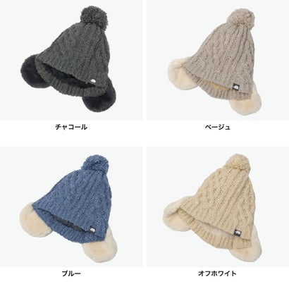 スカンジナビアンフォレスト SCANDINAVIAN FOREST ニット帽 レディース 耳付き ボンボン 秋冬 冬 秋 耳当て ブランド 裏ボア 可愛い 防寒 帽子 暖かい 手洗い 耳当て付きポンポンニット帽 251-TTSF013 （ブルー）｜詳細画像