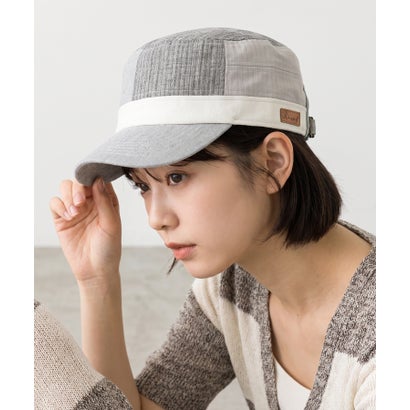 異素材使い ワークキャップ （GY）｜詳細画像