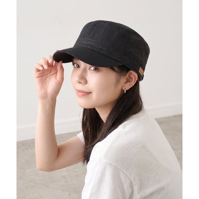 異素材使い ワークキャップ （BK）｜詳細画像