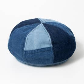 デニムパッチワーク ベレー帽 （MUL）