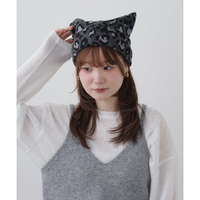レオパード柄 猫耳ワッチ （GY）｜詳細画像