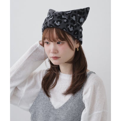 レオパード柄 猫耳ワッチ （GY）｜詳細画像