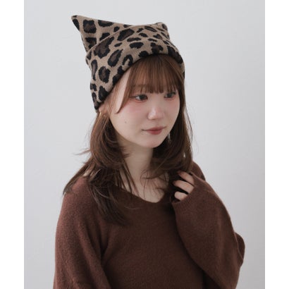レオパード柄 猫耳ワッチ （BE）｜詳細画像