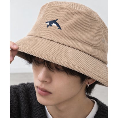 コーデュロイ素材 ワンポイント刺繍バケットハット （BE）｜詳細画像