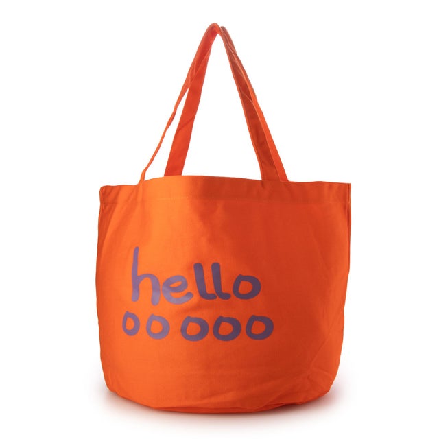 Color Logo Canvas Tote Bag/カラーロゴ キャンバス トートバッグ 【韓国デザイン】 NEO （オレンジ）