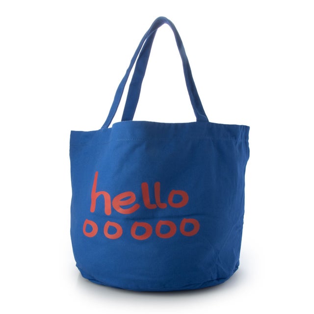 Color Logo Canvas Tote Bag/カラーロゴ キャンバス トートバッグ 【韓国デザイン】 NEO （ブルー）