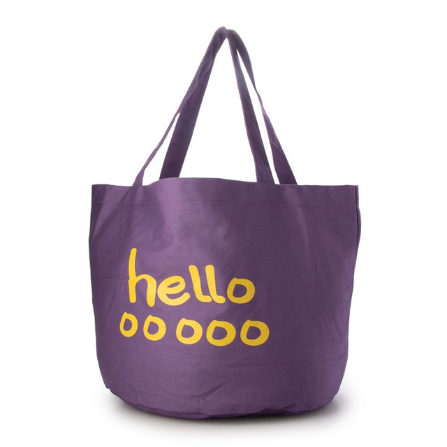 Color Logo Canvas Tote Bag/カラーロゴ キャンバス トートバッグ 【韓国デザイン】 NEO （パープル）