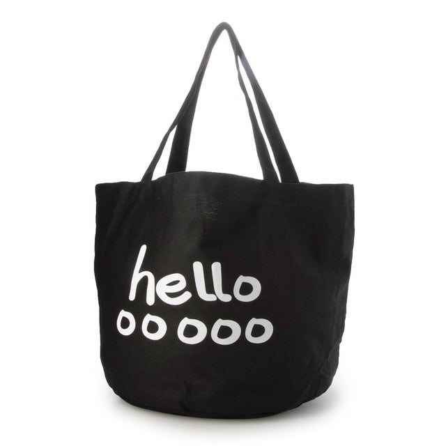 Color Logo Canvas Tote Bag/カラーロゴ キャンバス トートバッグ 【韓国デザイン】 NEO （ブラック）