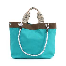 【COOCO】オリジナルテープダブルハンドルトートバッグ SPD （エメラルド）