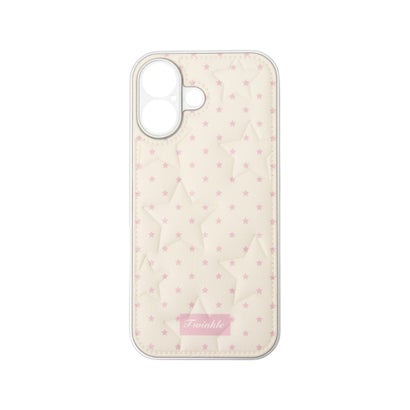 星型エンボスPUレザーiPhoneケース SCCH （WHT）｜詳細画像