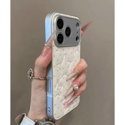 星型エンボスPUレザーiPhoneケース SCCH （WHT）｜詳細画像
