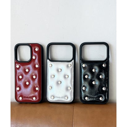 ショルダー＋ハンドストラップ付き スタッドiPhoneケース SCCH （RED）｜詳細画像