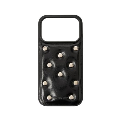 ショルダー＋ハンドストラップ付き スタッドiPhoneケース SCCH （BLK）｜詳細画像