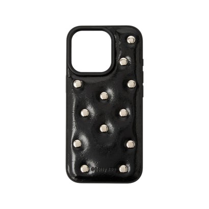 ショルダー＋ハンドストラップ付き スタッドiPhoneケース SCCH （BLK）｜詳細画像