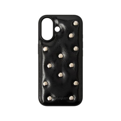 ショルダー＋ハンドストラップ付き スタッドiPhoneケース SCCH （BLK）｜詳細画像