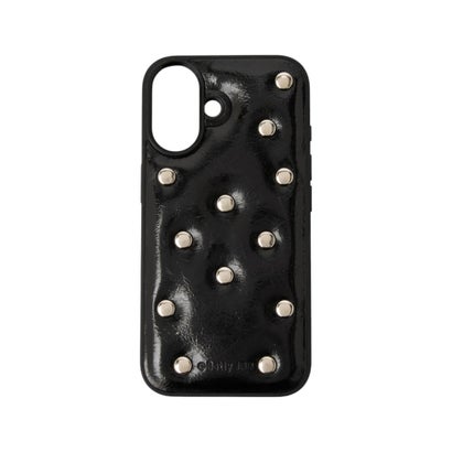 ショルダー＋ハンドストラップ付き スタッドiPhoneケース SCCH （BLK）｜詳細画像