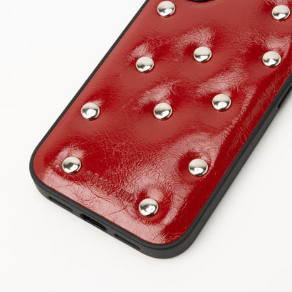 ショルダー＋ハンドストラップ付き スタッドiPhoneケース SCCH （RED）｜詳細画像
