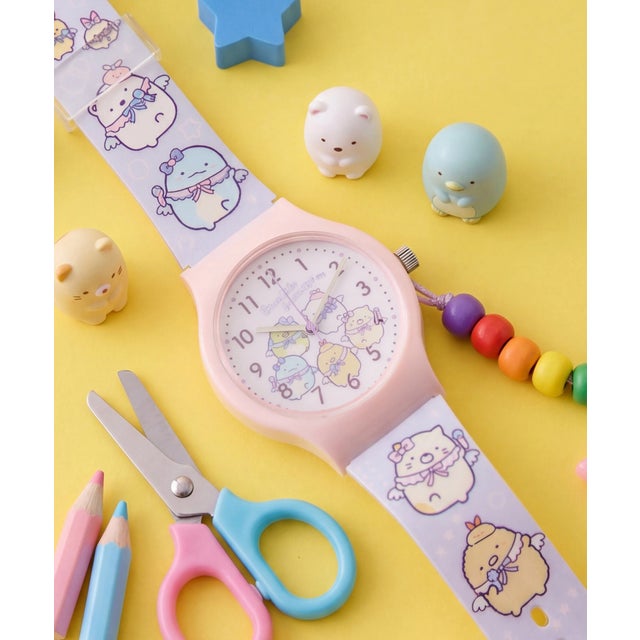すみっこぐらしファッションウォッチ デザインベルト 子ども用/キッズ CX2C0008 SUN （パープル）