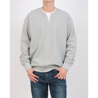 Fake Layered Waffle Sweatshirt / フェイクレイヤードワッフルスウェット SNF （グレー）｜詳細画像