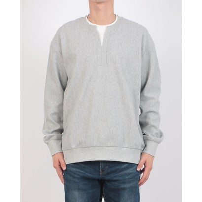 Fake Layered Waffle Sweatshirt / フェイクレイヤードワッフルスウェット SNF （グレー）｜詳細画像