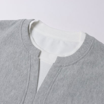 セットアップセブン SETUP7 Fake Layered Waffle Sweatshirt / フェイクレイヤードワッフルスウェット SNF （ブラック）｜詳細画像