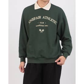 Tennis Club Collar Sweat / テニスクラブ カラー スウェット 【韓国デザイン】 NEO （グリーン）