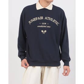 Tennis Club Collar Sweat / テニスクラブ カラー スウェット 【韓国デザイン】 NEO （ネイビー）