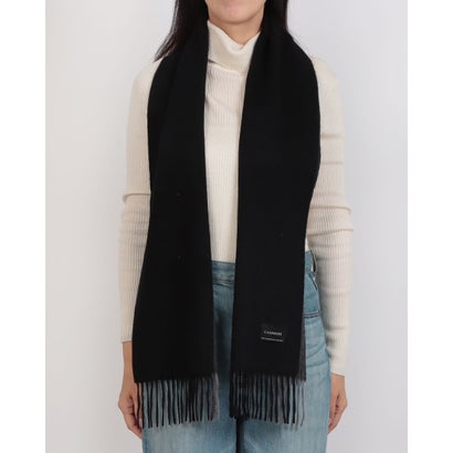 UNISEX カシミヤ バイカラー マフラー 21011/22013 CLIR （ブラック）｜詳細画像
