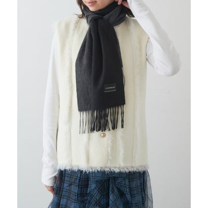 UNISEX カシミヤ バイカラー マフラー 21011/22013 CLIR （ブラック）｜詳細画像