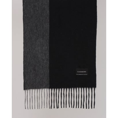 UNISEX カシミヤ バイカラー マフラー 21011/22013 CLIR （ブラック）｜詳細画像
