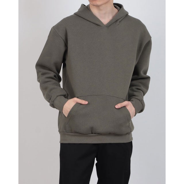 【American Apparel】7.6oz ユニセックス プルオーバーパーカー RF498 （オリーブ）