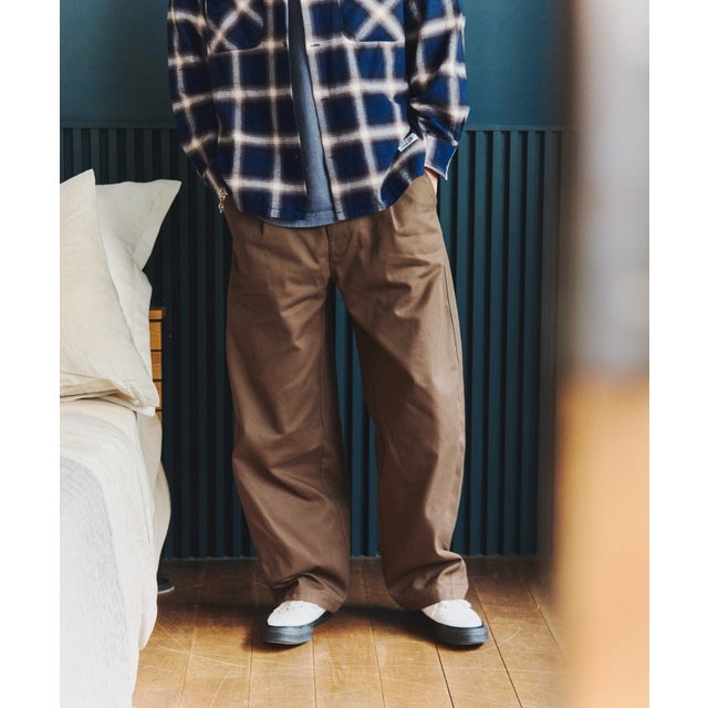 T/Cツイルバレルパンツ バルーンパンツ （ブラウン）