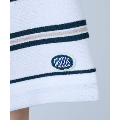 吸汗速乾ボーダーTシャツ イージーケア/ダンボール生地 COOLMAX 6273-8105 MNY （ホワイト系1）｜詳細画像