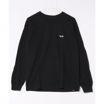 basic Crew ls tee キツネワッペンTシャツ ロンTEE （ブラック）｜詳細画像