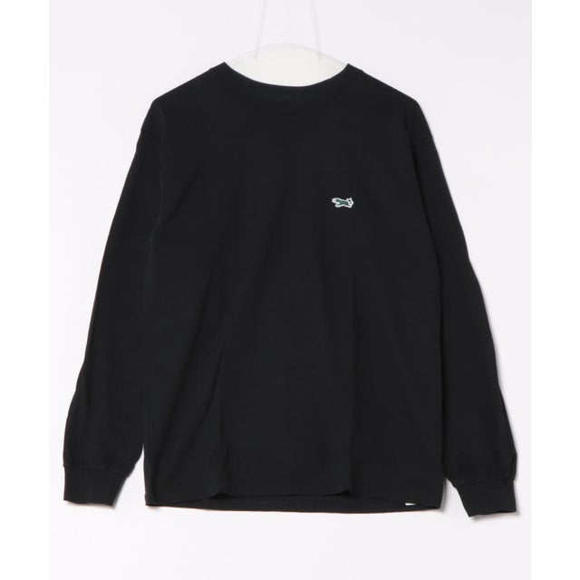 basic Crew ls tee キツネワッペンTシャツ ロンTEE （ブラック）
